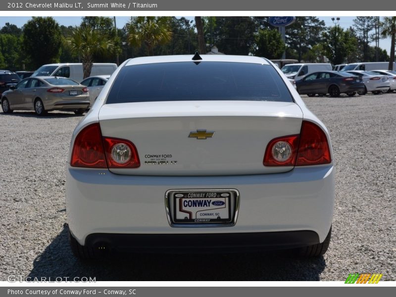 Summit White / Titanium 2012 Chevrolet Malibu LT