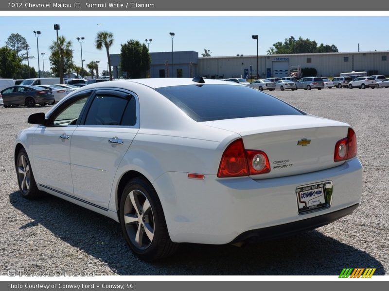 Summit White / Titanium 2012 Chevrolet Malibu LT