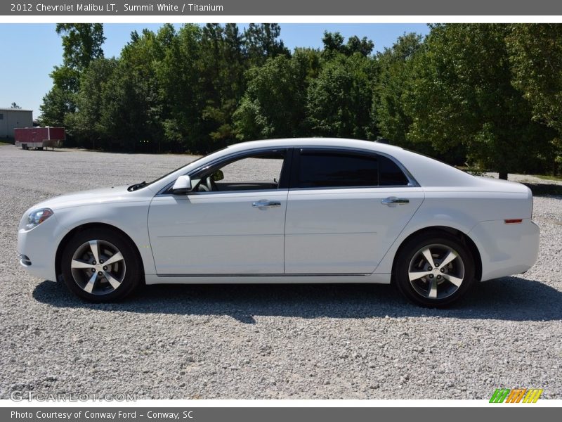 Summit White / Titanium 2012 Chevrolet Malibu LT