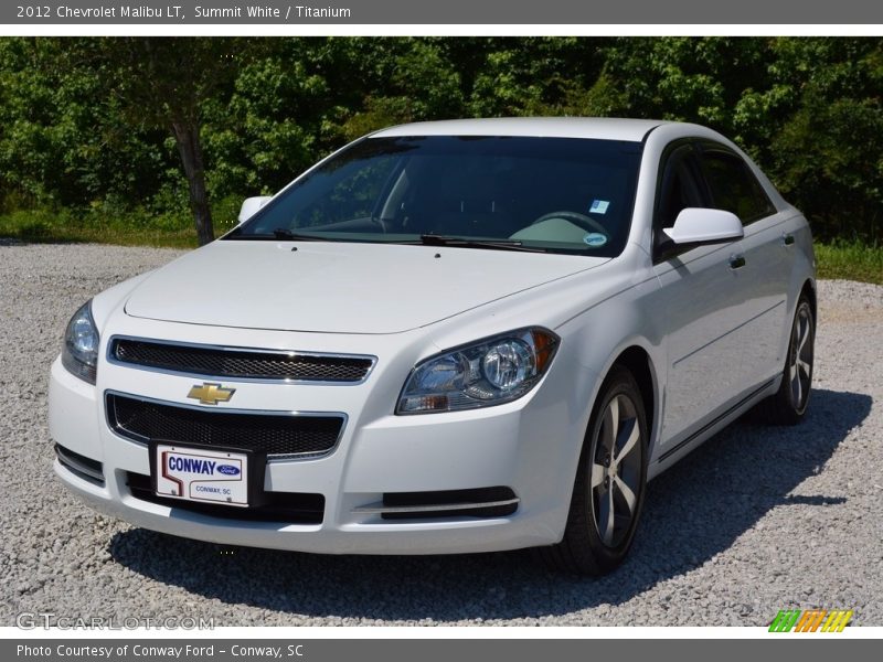 Summit White / Titanium 2012 Chevrolet Malibu LT