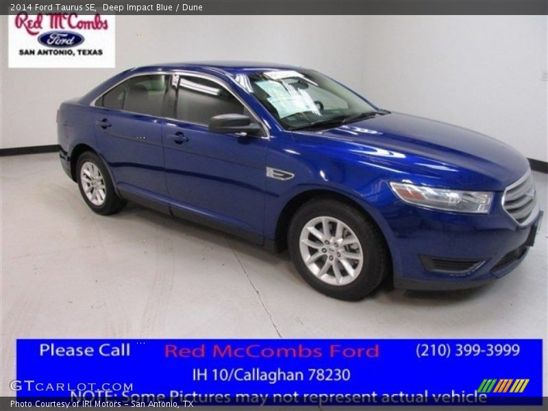 Deep Impact Blue / Dune 2014 Ford Taurus SE
