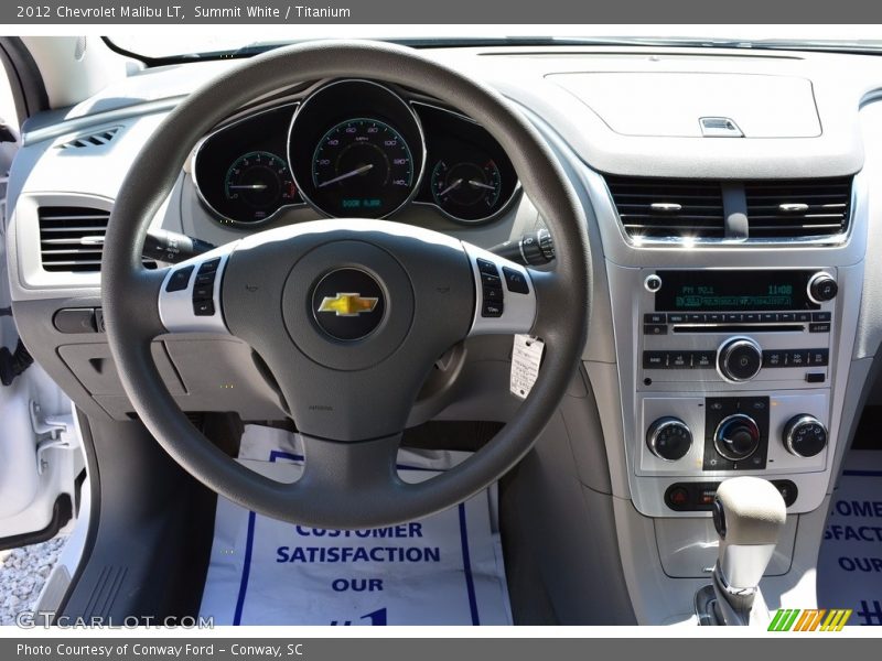 Summit White / Titanium 2012 Chevrolet Malibu LT