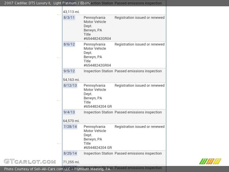 Light Platinum / Ebony 2007 Cadillac DTS Luxury II