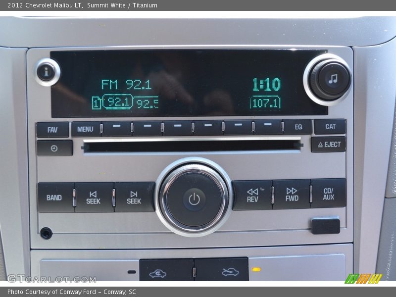 Summit White / Titanium 2012 Chevrolet Malibu LT