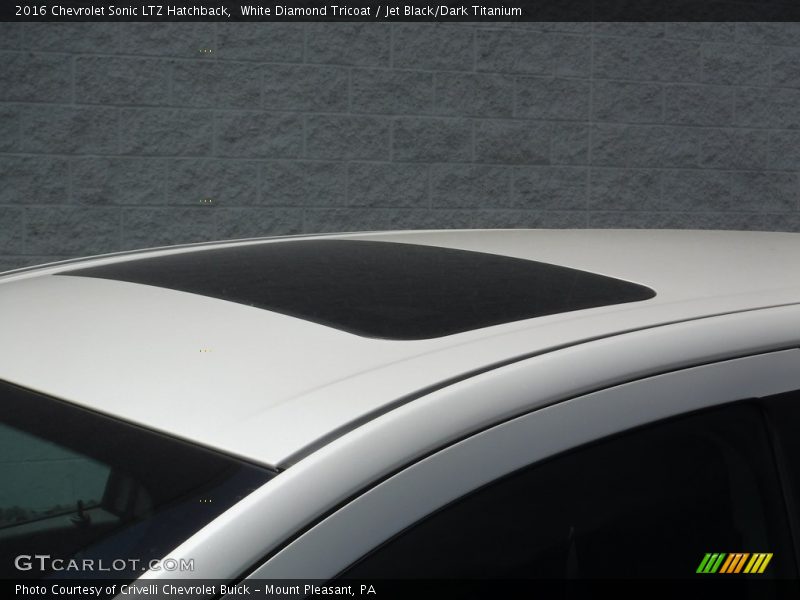 White Diamond Tricoat / Jet Black/Dark Titanium 2016 Chevrolet Sonic LTZ Hatchback