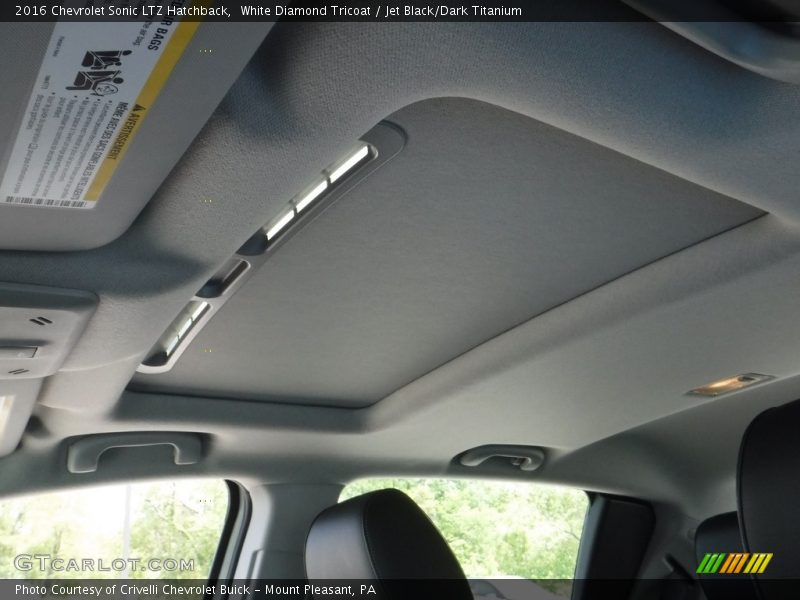 White Diamond Tricoat / Jet Black/Dark Titanium 2016 Chevrolet Sonic LTZ Hatchback