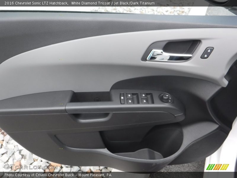 White Diamond Tricoat / Jet Black/Dark Titanium 2016 Chevrolet Sonic LTZ Hatchback
