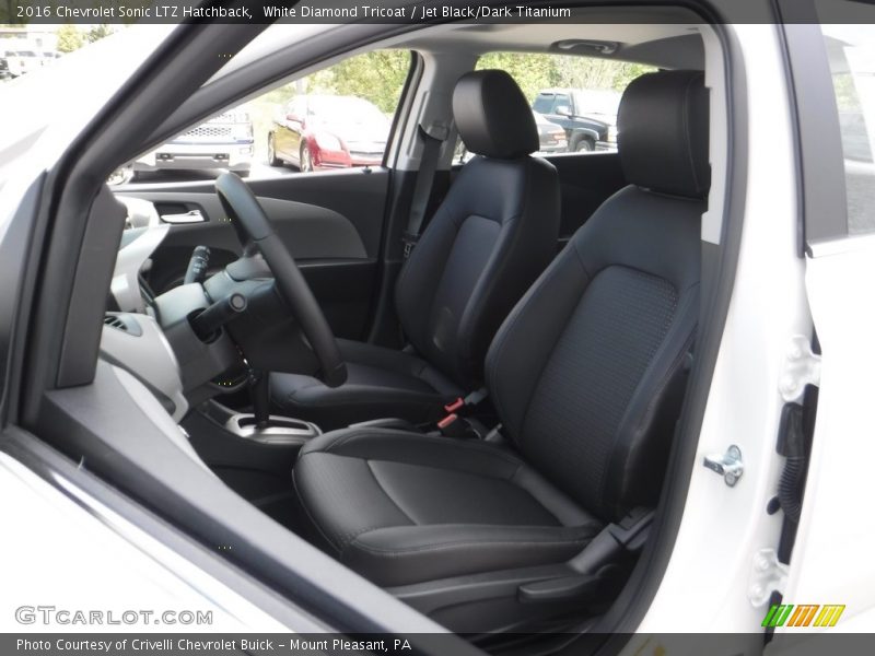 White Diamond Tricoat / Jet Black/Dark Titanium 2016 Chevrolet Sonic LTZ Hatchback