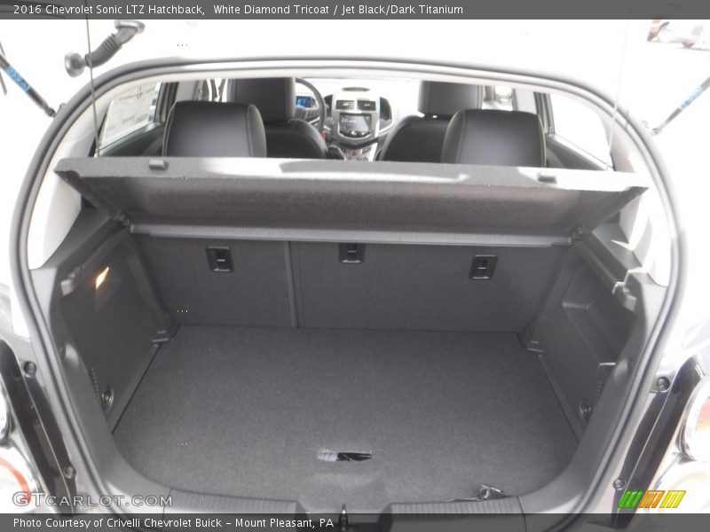 White Diamond Tricoat / Jet Black/Dark Titanium 2016 Chevrolet Sonic LTZ Hatchback