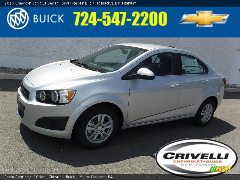Silver Ice Metallic / Jet Black/Dark Titanium 2016 Chevrolet Sonic LT Sedan