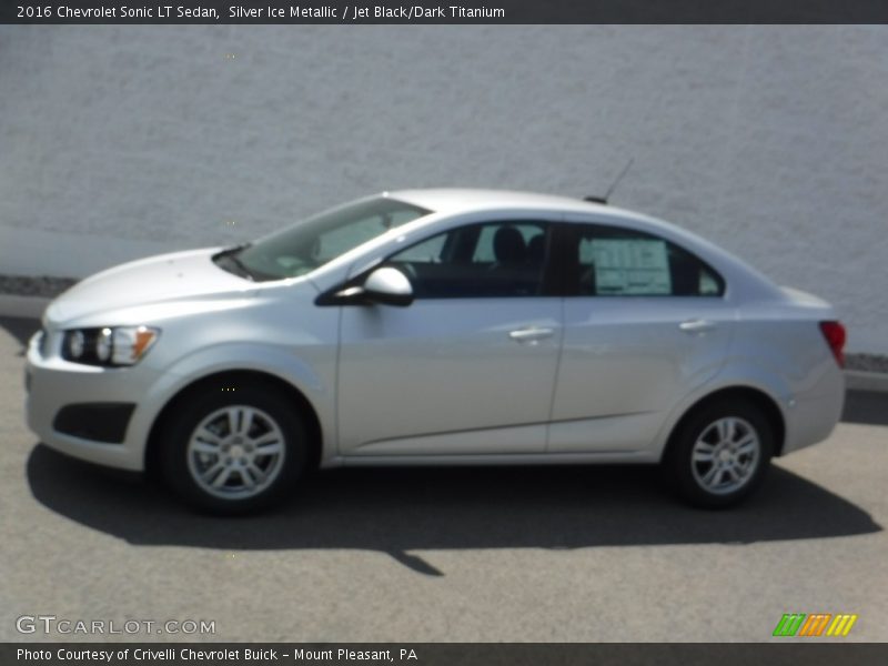 Silver Ice Metallic / Jet Black/Dark Titanium 2016 Chevrolet Sonic LT Sedan