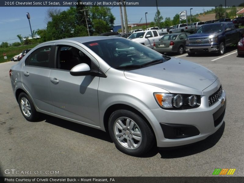 Silver Ice Metallic / Jet Black/Dark Titanium 2016 Chevrolet Sonic LT Sedan