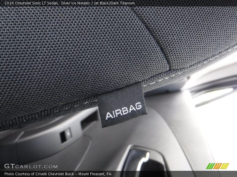 Silver Ice Metallic / Jet Black/Dark Titanium 2016 Chevrolet Sonic LT Sedan