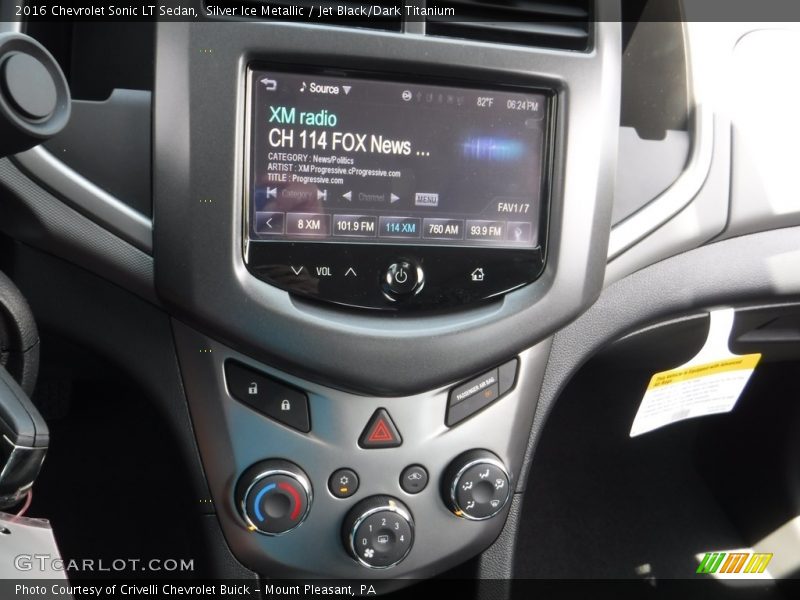 Silver Ice Metallic / Jet Black/Dark Titanium 2016 Chevrolet Sonic LT Sedan