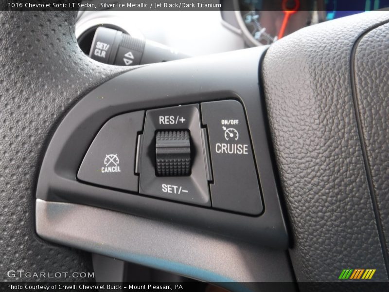 Silver Ice Metallic / Jet Black/Dark Titanium 2016 Chevrolet Sonic LT Sedan