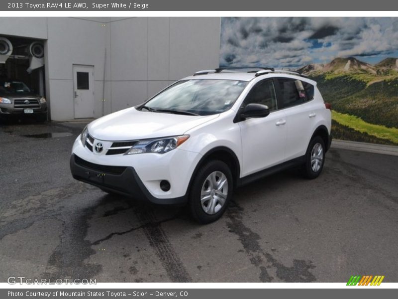 Super White / Beige 2013 Toyota RAV4 LE AWD