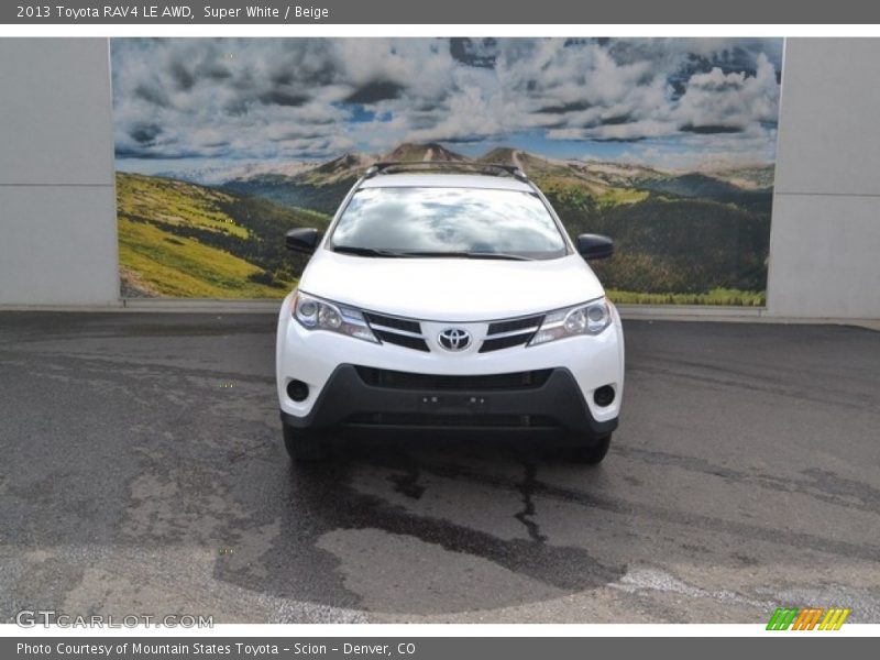 Super White / Beige 2013 Toyota RAV4 LE AWD