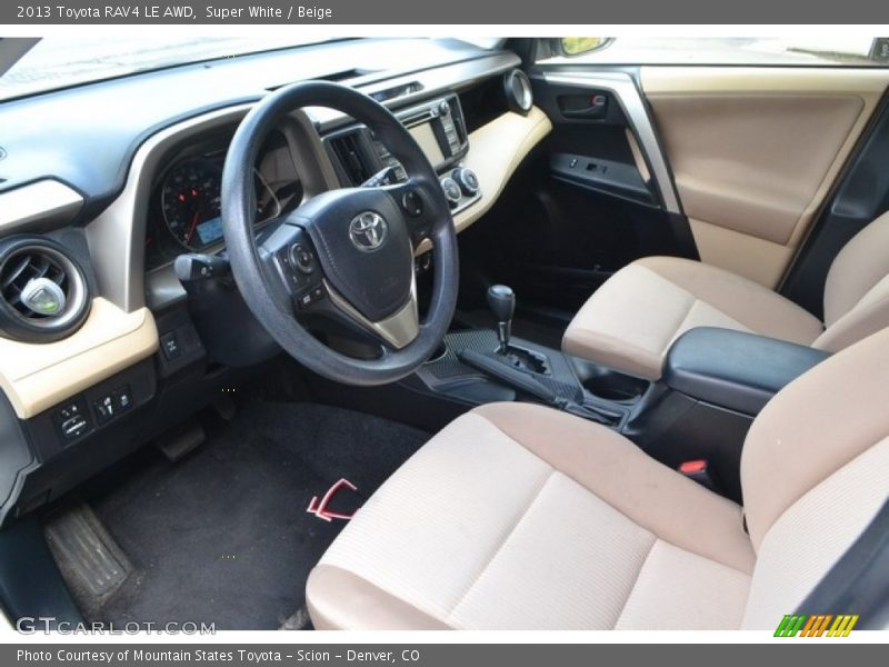 Super White / Beige 2013 Toyota RAV4 LE AWD