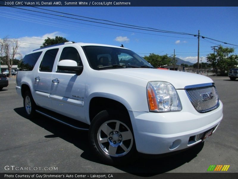 Summit White / Cocoa/Light Cashmere 2008 GMC Yukon XL Denali AWD