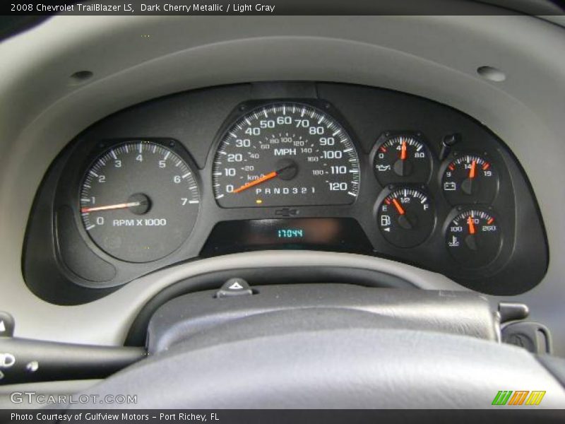 Dark Cherry Metallic / Light Gray 2008 Chevrolet TrailBlazer LS