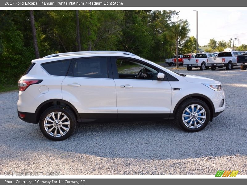 White Platinum / Medium Light Stone 2017 Ford Escape Titanium
