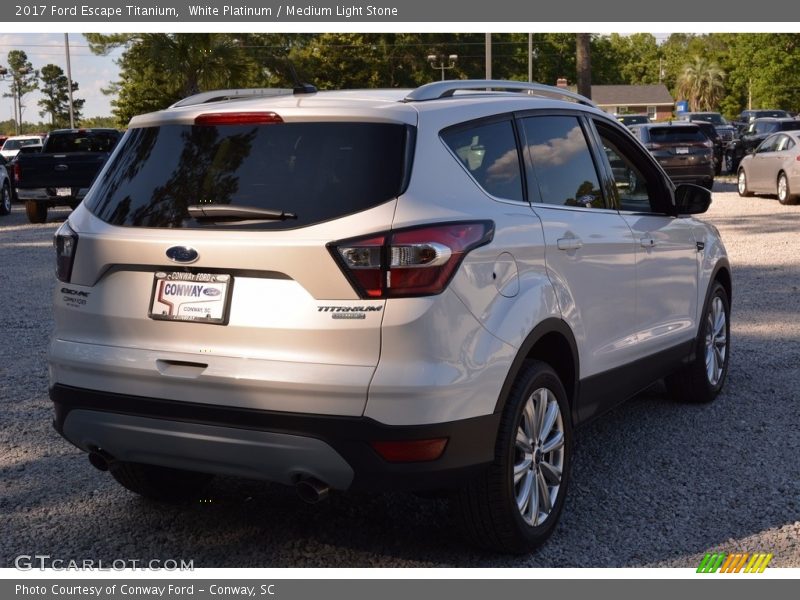 White Platinum / Medium Light Stone 2017 Ford Escape Titanium