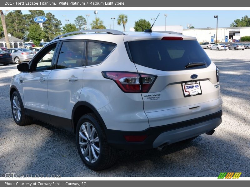 White Platinum / Medium Light Stone 2017 Ford Escape Titanium