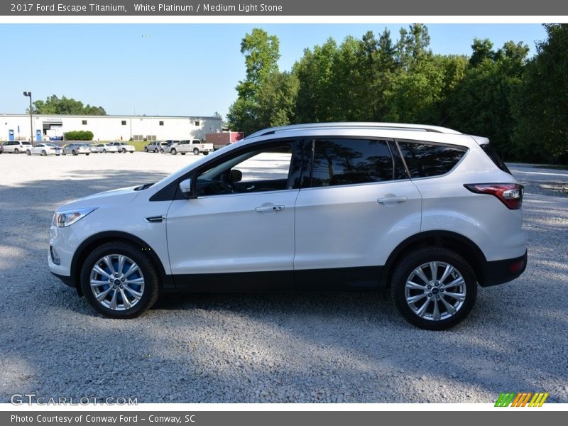 White Platinum / Medium Light Stone 2017 Ford Escape Titanium