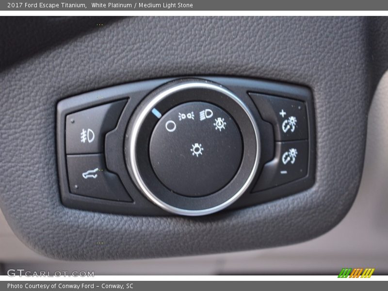 White Platinum / Medium Light Stone 2017 Ford Escape Titanium