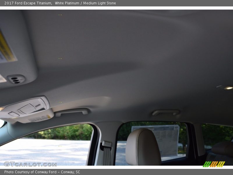 White Platinum / Medium Light Stone 2017 Ford Escape Titanium