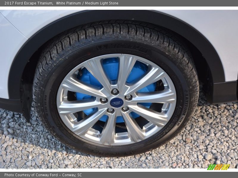 White Platinum / Medium Light Stone 2017 Ford Escape Titanium