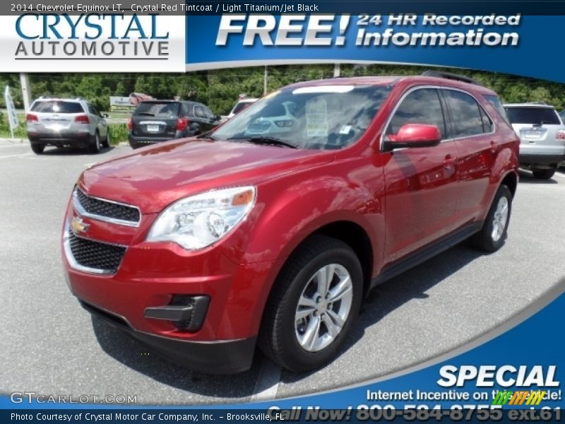 Crystal Red Tintcoat / Light Titanium/Jet Black 2014 Chevrolet Equinox LT