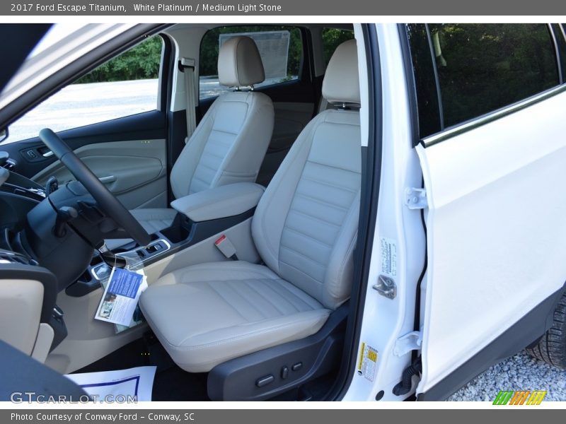 White Platinum / Medium Light Stone 2017 Ford Escape Titanium