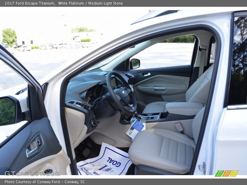 White Platinum / Medium Light Stone 2017 Ford Escape Titanium