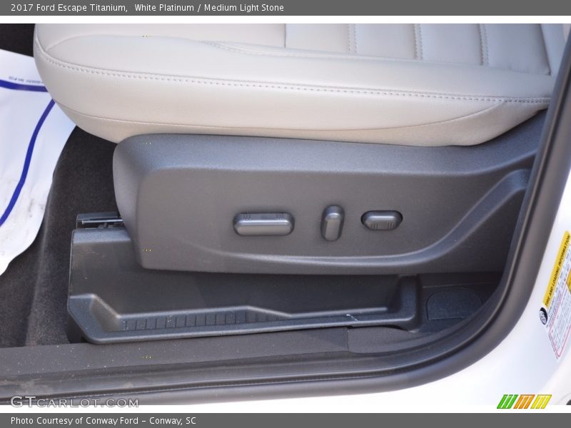 White Platinum / Medium Light Stone 2017 Ford Escape Titanium