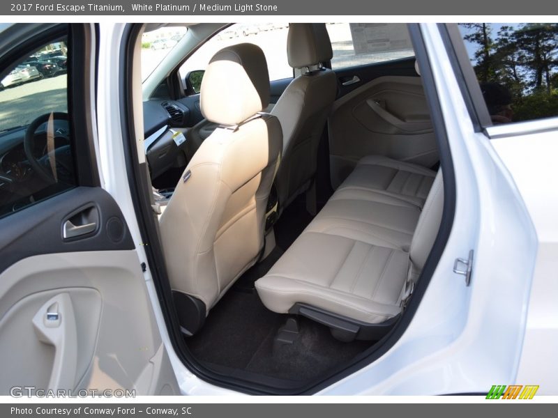 White Platinum / Medium Light Stone 2017 Ford Escape Titanium