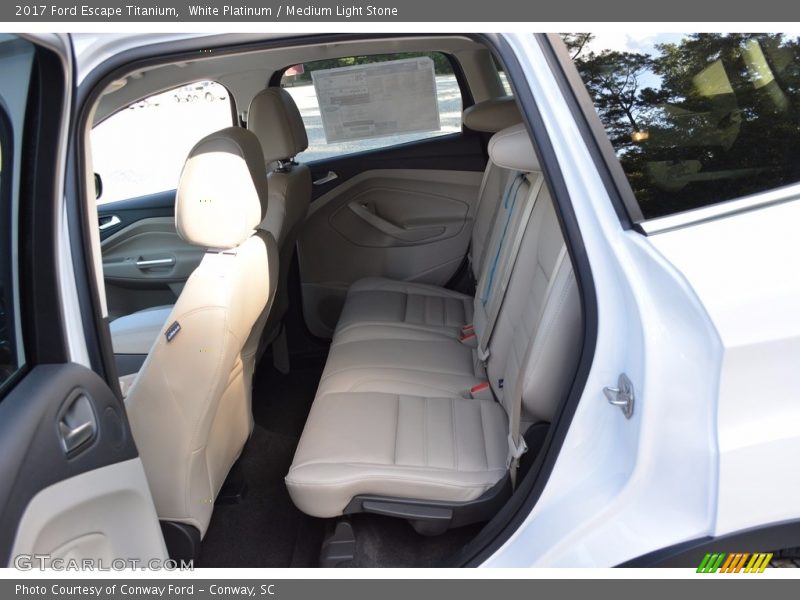 White Platinum / Medium Light Stone 2017 Ford Escape Titanium