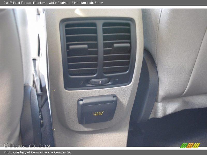White Platinum / Medium Light Stone 2017 Ford Escape Titanium
