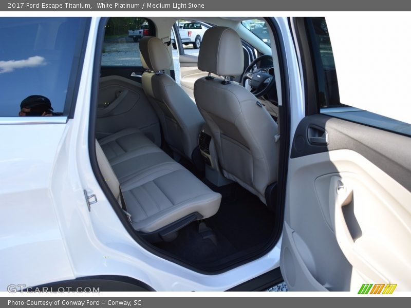 White Platinum / Medium Light Stone 2017 Ford Escape Titanium