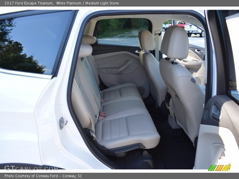 White Platinum / Medium Light Stone 2017 Ford Escape Titanium