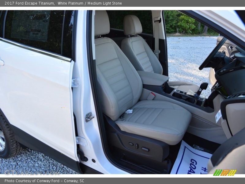White Platinum / Medium Light Stone 2017 Ford Escape Titanium
