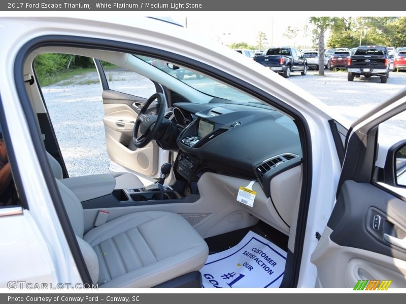 White Platinum / Medium Light Stone 2017 Ford Escape Titanium