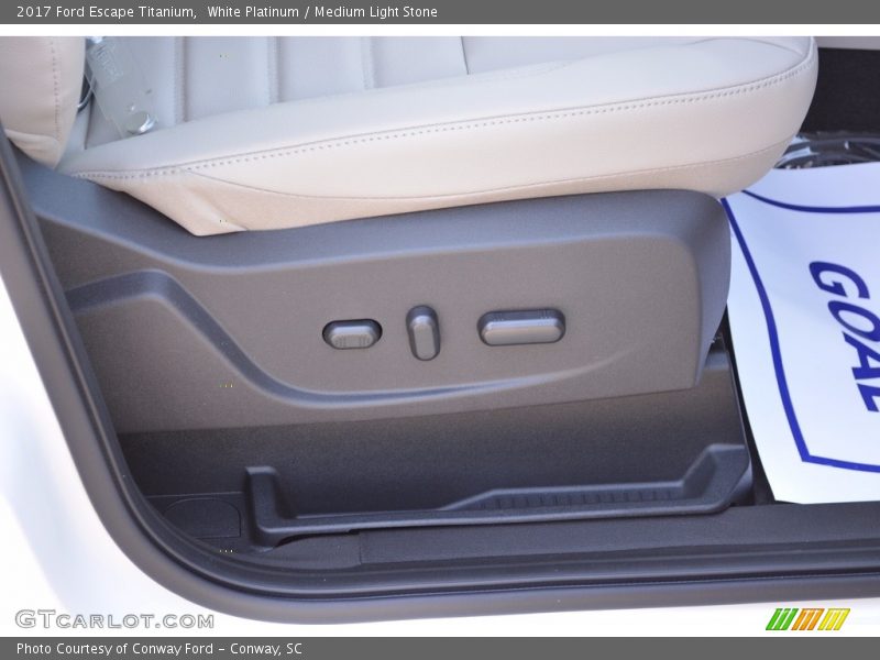 White Platinum / Medium Light Stone 2017 Ford Escape Titanium
