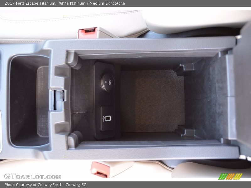 White Platinum / Medium Light Stone 2017 Ford Escape Titanium