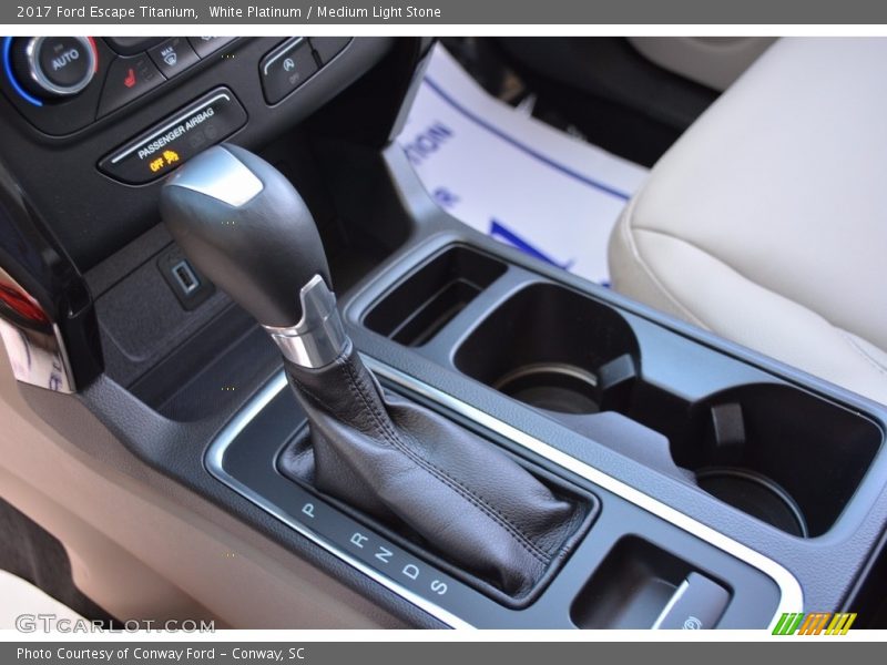 White Platinum / Medium Light Stone 2017 Ford Escape Titanium