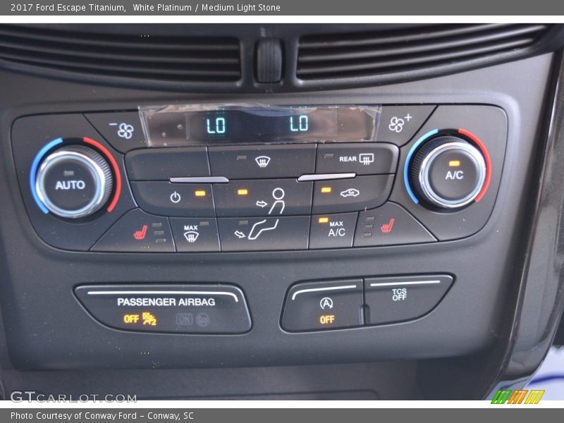White Platinum / Medium Light Stone 2017 Ford Escape Titanium