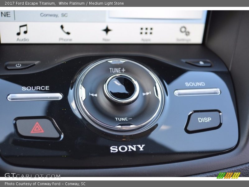 White Platinum / Medium Light Stone 2017 Ford Escape Titanium