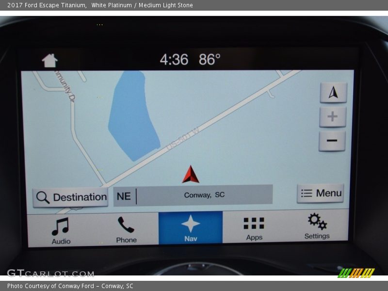 White Platinum / Medium Light Stone 2017 Ford Escape Titanium
