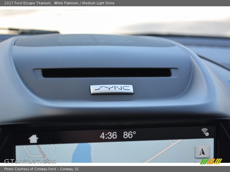 White Platinum / Medium Light Stone 2017 Ford Escape Titanium