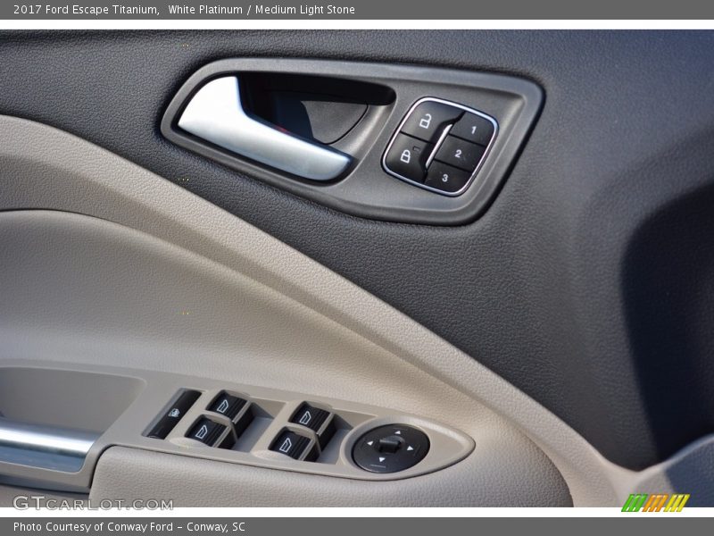 White Platinum / Medium Light Stone 2017 Ford Escape Titanium